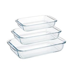Glass Baking Tray - 3Pcs Set
